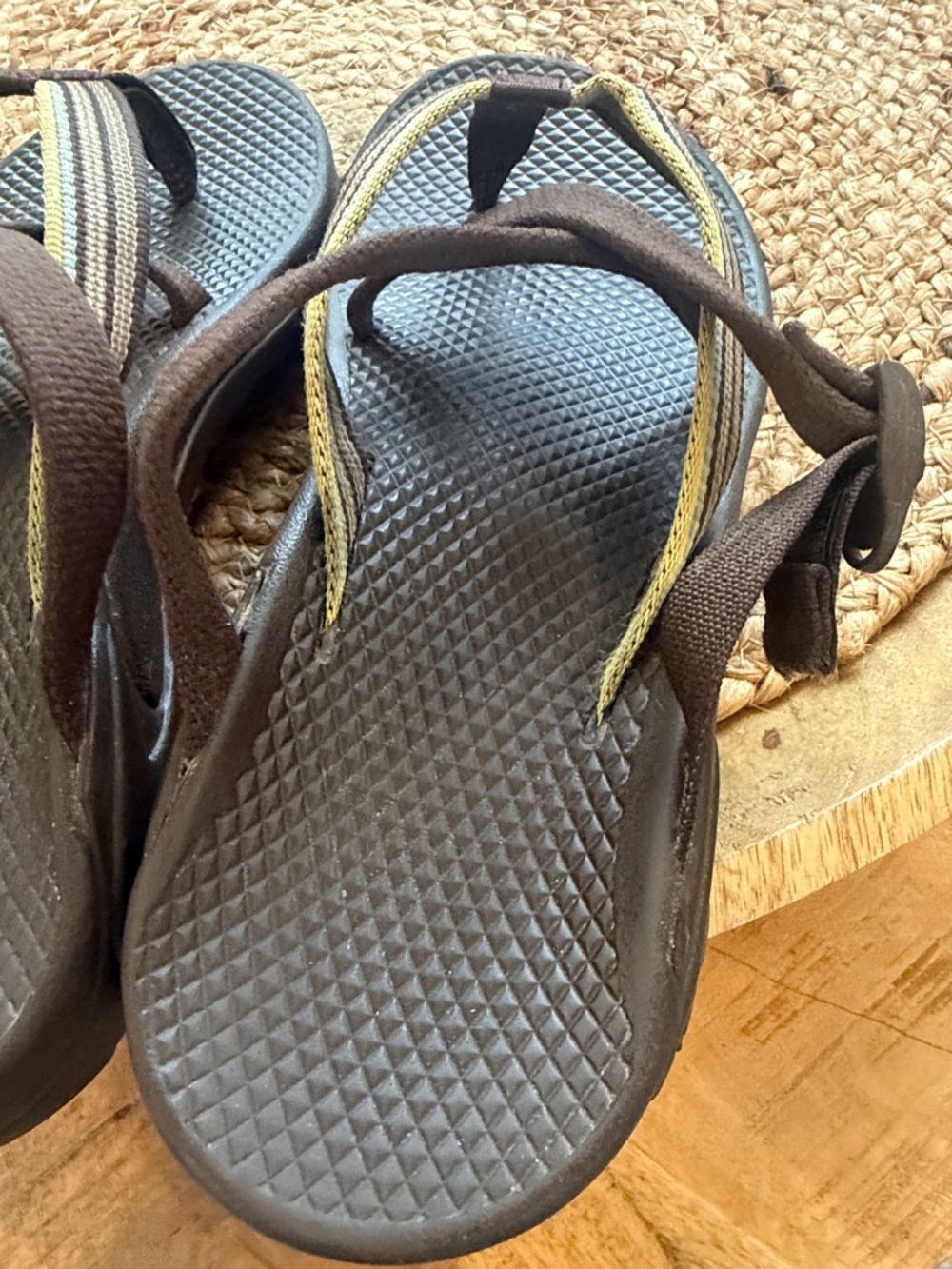 Chaco women’s hipthong  ecotread brown stripe circus backless sandal size 9 - Picture 5 of 15
